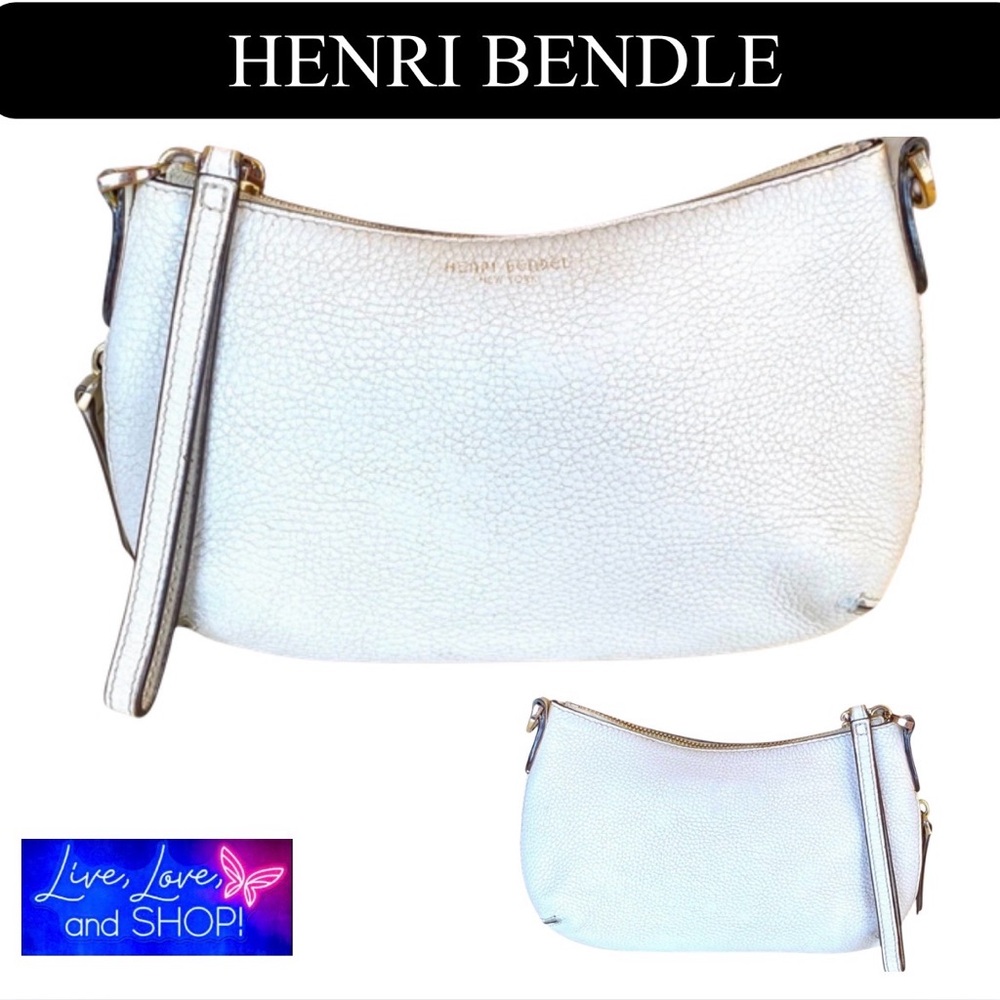 HENRI BENDLE White Leather Crossbody, EUC